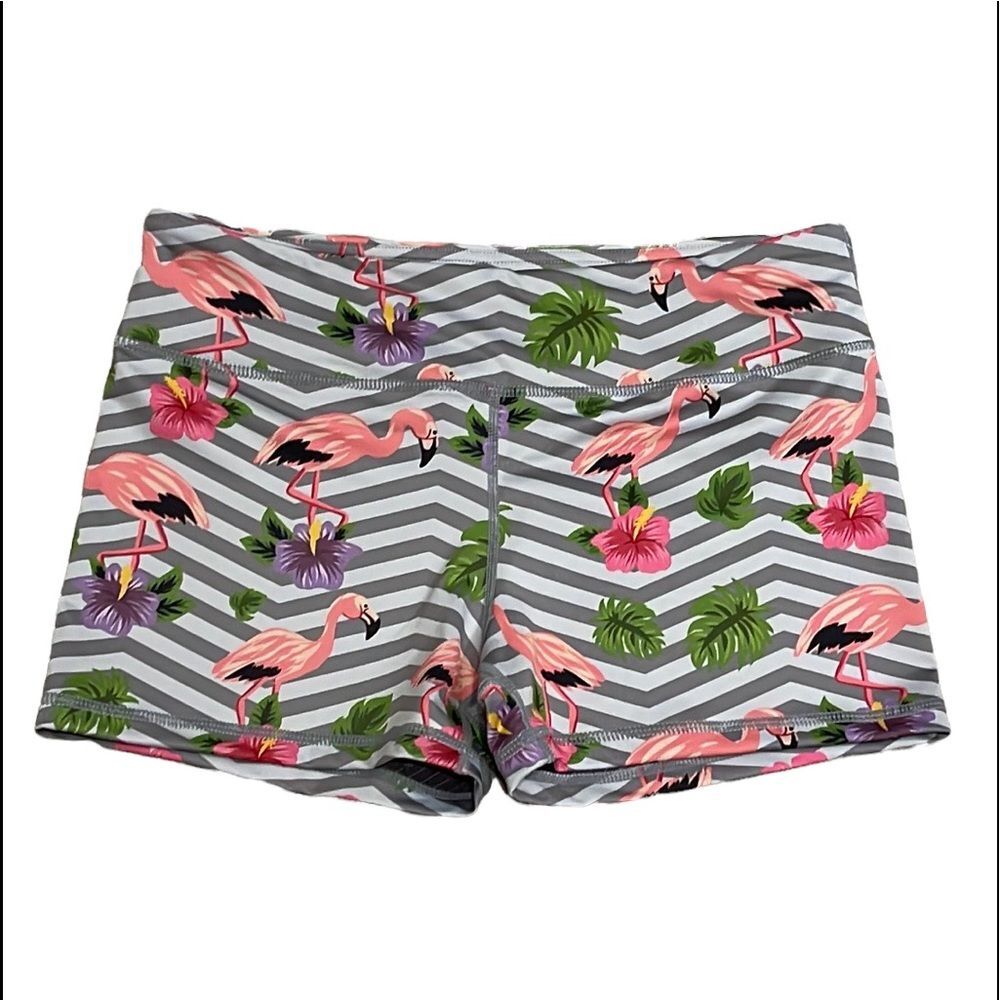 IAB 3 Inch Tech Shorts I Am Becoming Large No Ride Striped Flamingo